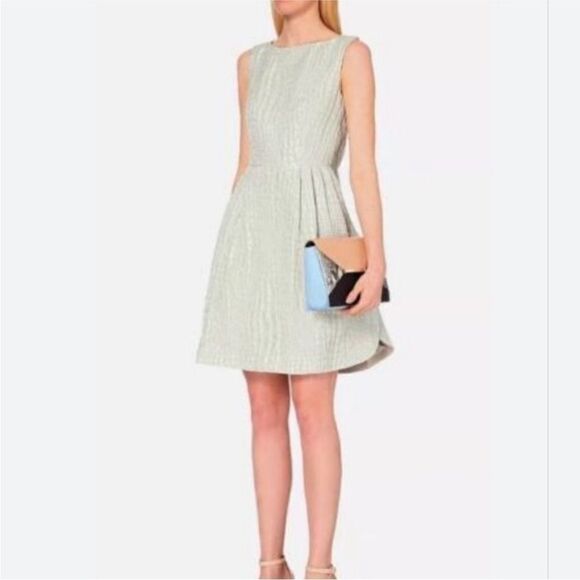 Ted Baker London Kaleen green a line dress back zip size 2 US size 4-6 - Picture 1 of 7
